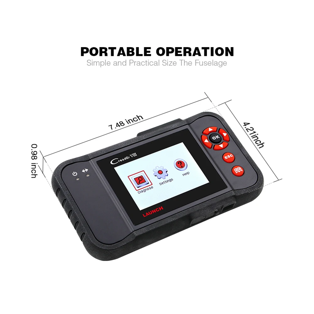 Считыватель кодов obd2 Launch Creader VIII считыватель сканер двигателя ABS SRS на EPB Oil SAS