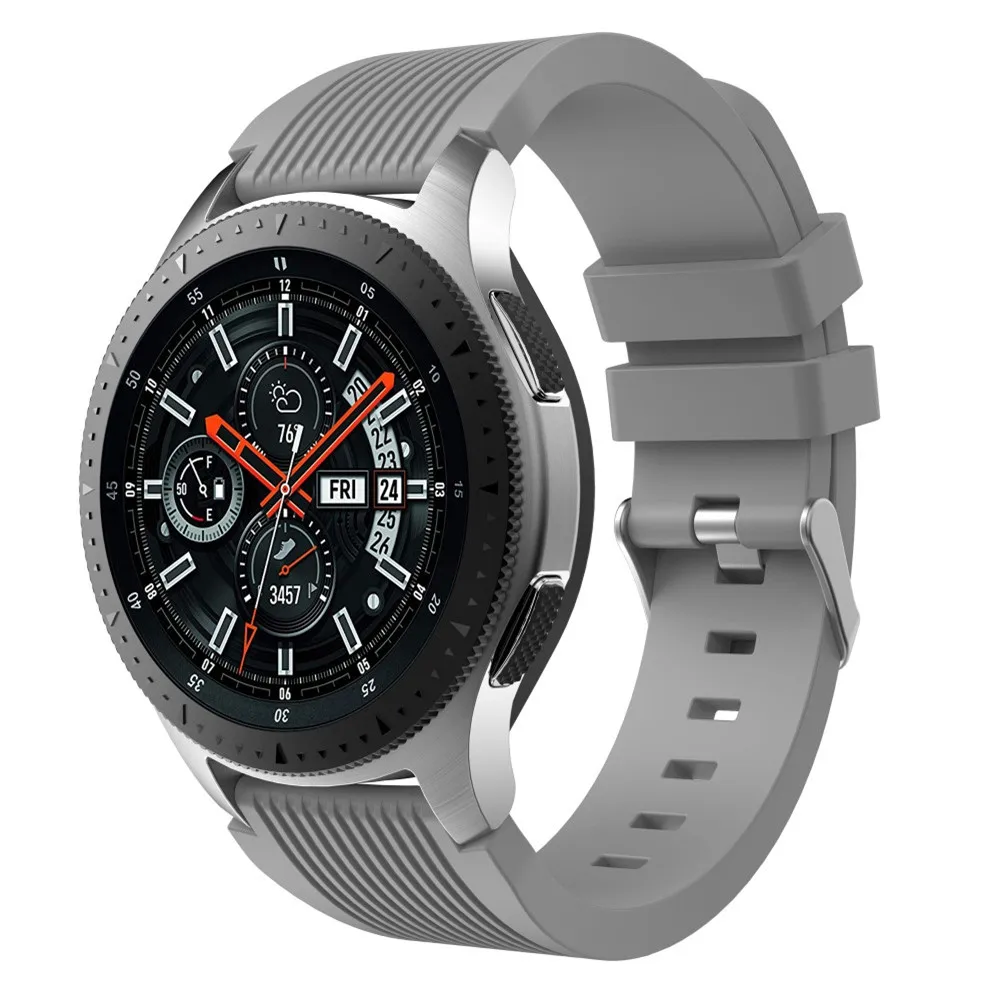 22 мм силиконовый ремешок для часов samsung Galaxy Watch 46 мм полосатый сменный Браслет ремешок для SM-R800 SM-R180