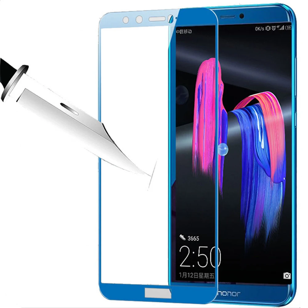 Защитное закаленное стекло для экрана Honor 9 lite light Защита Huawei молоко honer