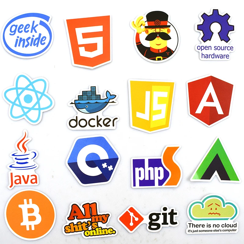 50 шт. Java интернет JS phr Html облачный Docker Биткойн язык программирования приложение