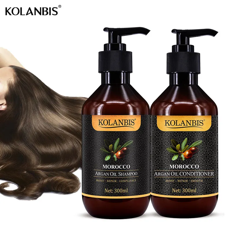 

Straighten Shampoo + Hair Smooth Conditioner Glossing Moroccan Argan Oil Keratin Treatment Anti Frizz Moisturizer