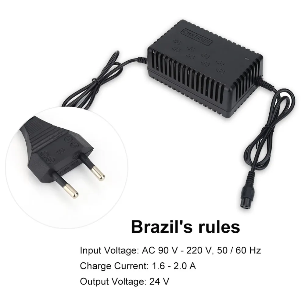 Прочное зарядное устройство для электрического велосипеда 24 V 1.6A-2.0A зарядное устройство с европейской вилкой запасная часть для электронных велосипедов электрических скутеров