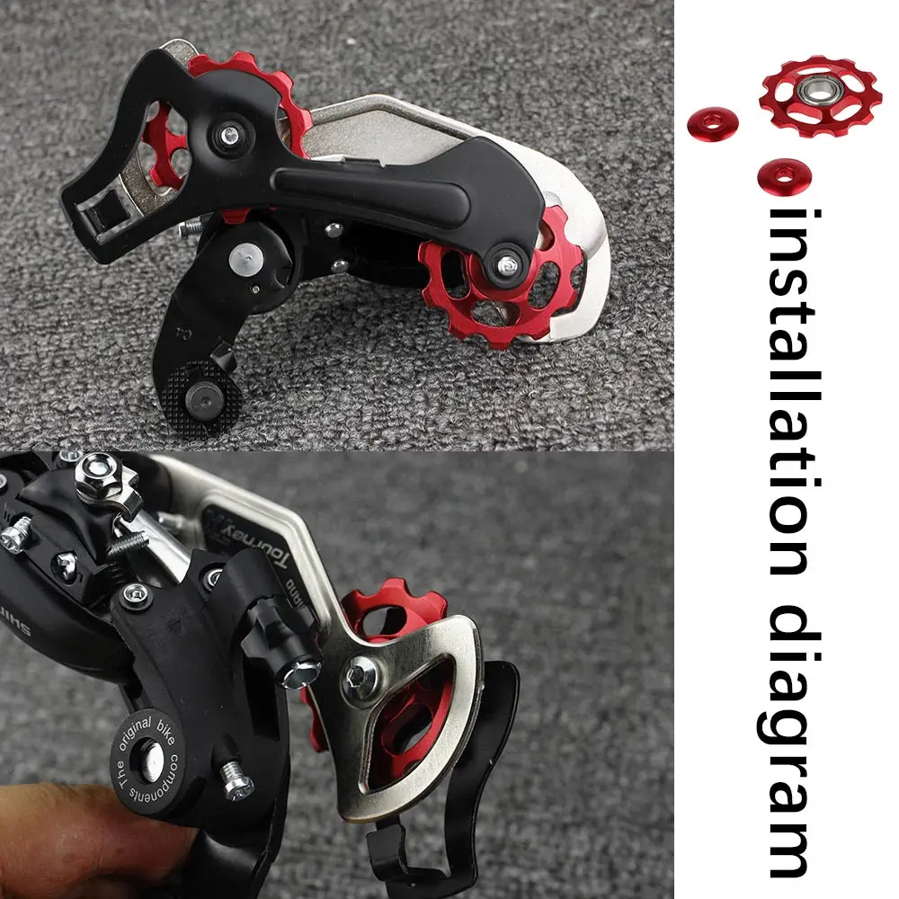 

11T Aluminum Bicycle MTB Bike Rear Derailleur Jockey Wheel Guide Roller Pulley