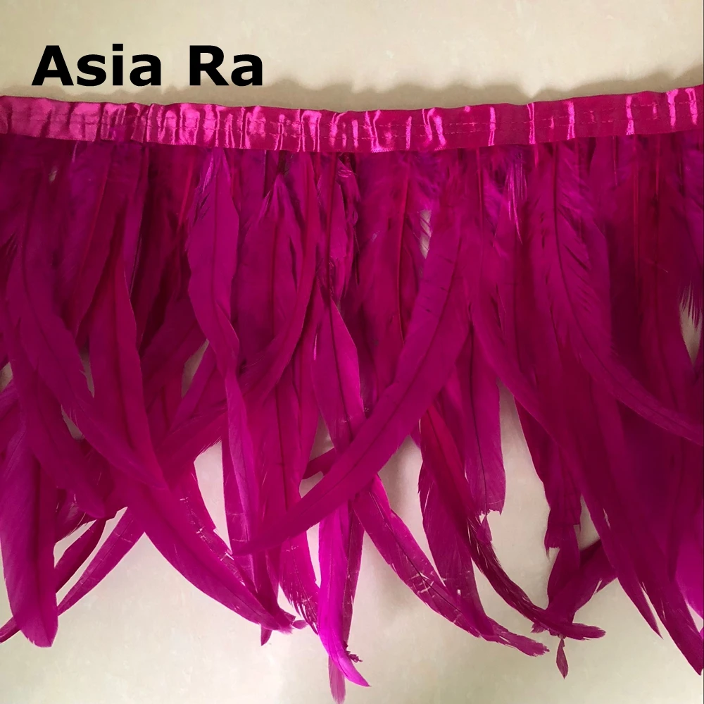 Азия РА ярко розовый цвет отбеленный и окрашенный петух отделка из перьев на