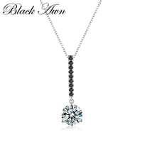 black awn silver color slide necklace women jewelry bijoux femme necklacespendants p096