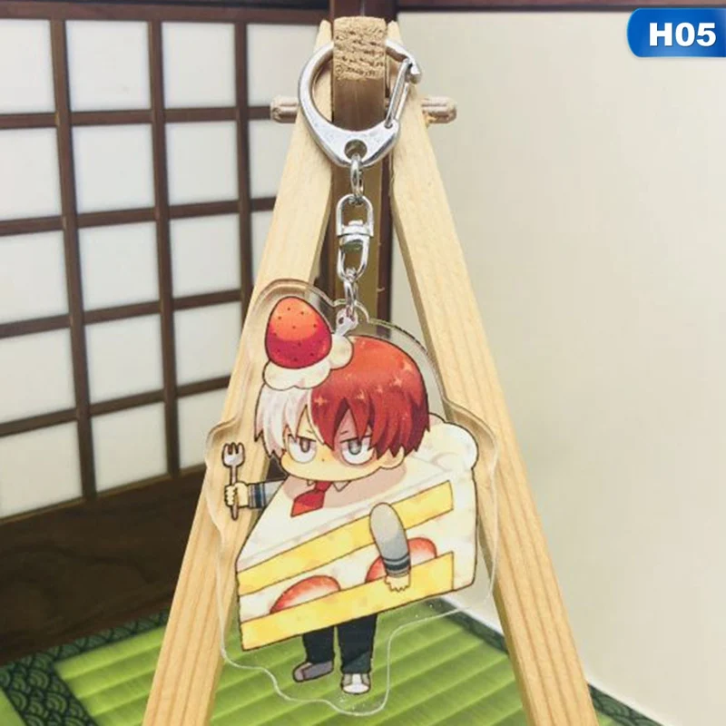 H05 Прекрасный мультфильм Аниме Academy My Hero Academi брелок акриловое кольцо для ключей талисманы подарок - Цвет: H05
