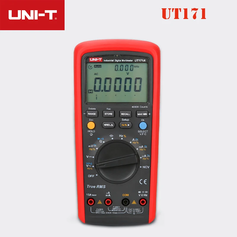 UNI-T UT171A/UT171B/UT171C промышленные истинные RMS Цифровые мультиметры VFC измерение NCV Поддержка вход/Сопротивление Тест-метр