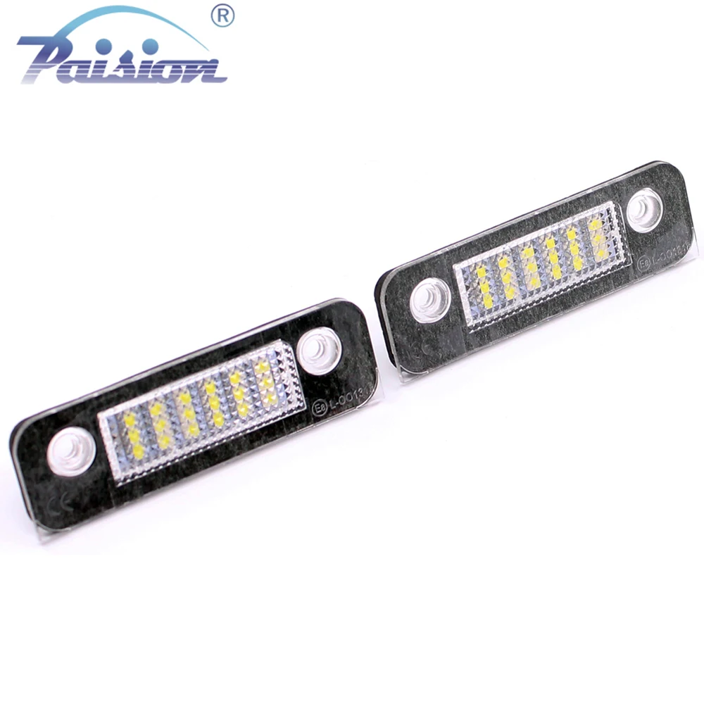 2 шт. без ошибок 18SMD светодиодный номерной знак для Ford Fiesta Fusion Mondeo Xenon White|license plate
