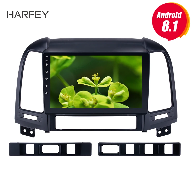 Harfey Android 9 1 для HYUNDAI SANTA FE 2005 2012 радио с Bluetooth GPS навигацией автомобильная