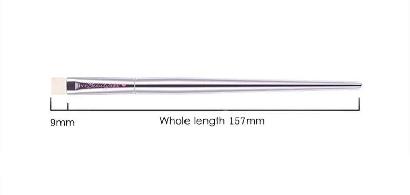 It Cosmetic Flat Eyebrow Brush Silver Chromed Synthetic Eye Brow Lip Makeup Brush