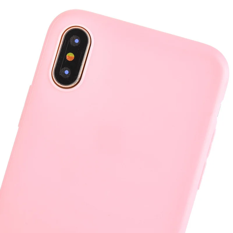 Ultra Thin Phone Case For iPhone 7 6 6s 8 X Plus XR XS Max Simple Solid Color Soft TPU Fashion Candy Back Cover |
