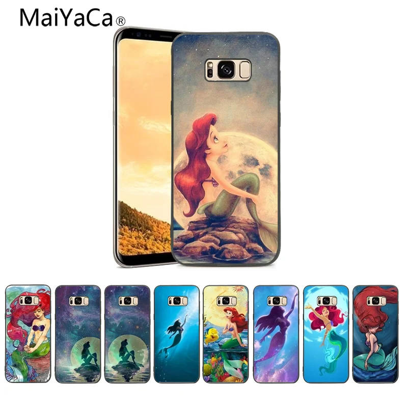 MaiYaCa Русалочка Сделай Сам роскошь для iPhone 4S SE 5C 5S 5 6 6S 7 8 Plus X XR XS MAX черный мягкий