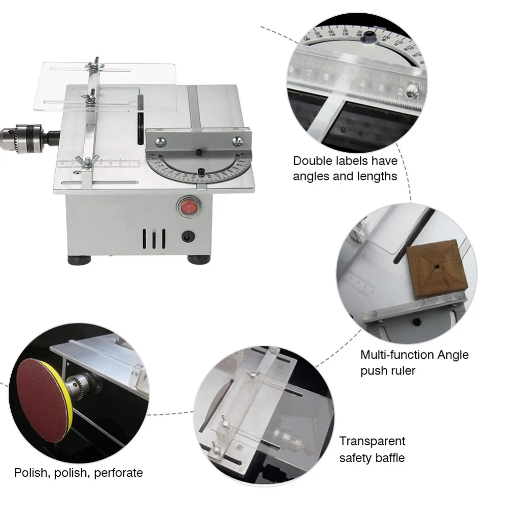 Мини Настольная пила ручной работы деревообрабатывающая скамья Электрическая