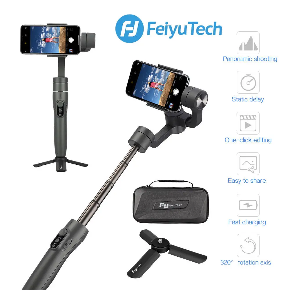 Оригинальный Feiyu Tech Vimble 2 Выдвижная карданный 3 осевой Ручной Стабилизатор для