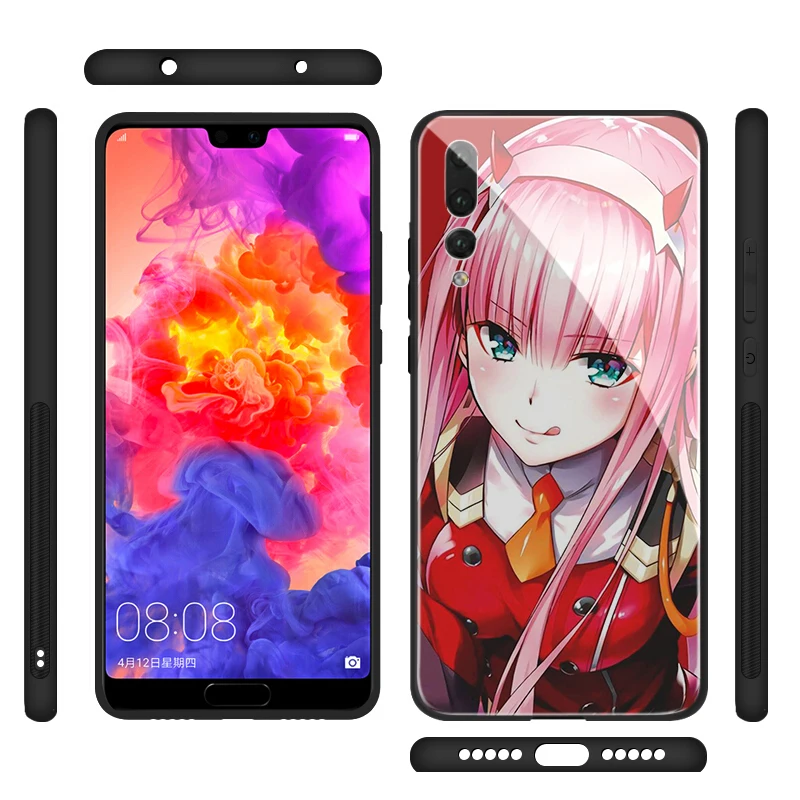 Lavaza Darling in the FranXX Glass TPU Case for Huawei Mate 20 P10 P20 P30 Y6 Y9 P smart lite Pro 2018 2019 | Мобильные телефоны и