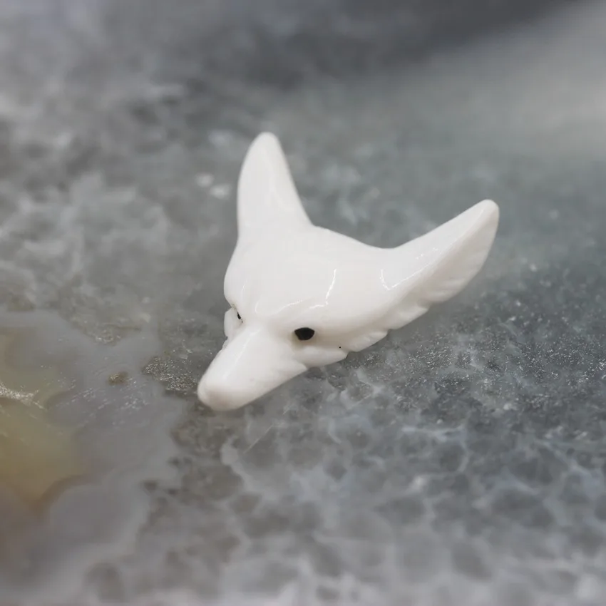 White Jade 23 камня на выбор, 3 шт./лот резные подвески в форме волчьей головы для ожерелья, натуральный кварц Агаты резьба фигурка Чакра Исцеление Кристалл - Окраска металла: White Jade