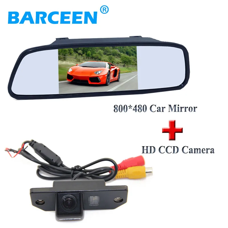 

5 "автомобильное парковочное зеркало hd lcd с оригинальной камерой заднего вида 170 Угол объектива для Ford Focus Sedan | C-MAX | MONDEO