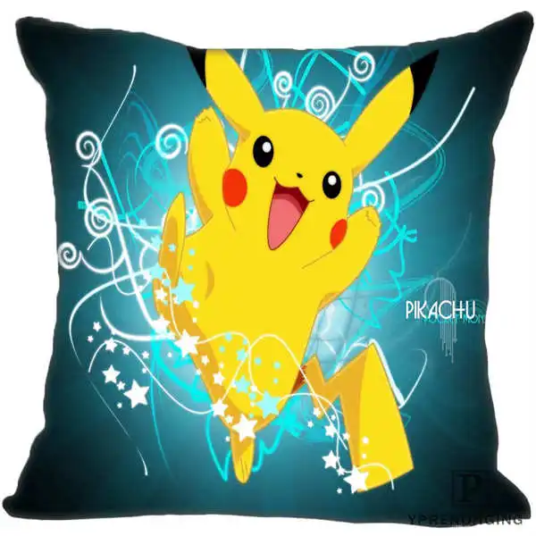 Square Pillowcases Заказная декоративная наволочка Pokemon Pikachu квадратная Наволочка на молнии(с одной стороны) 180522-16 - Цвет: Square Pillowcases