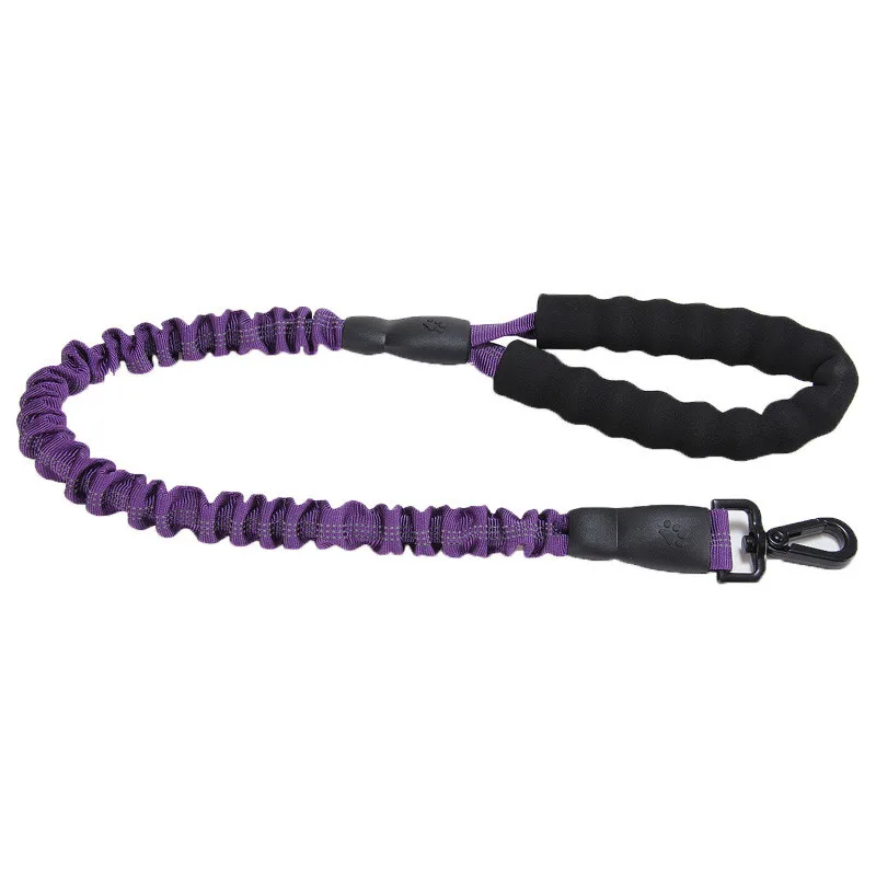 Фиолетовый Поводок для собак чрезвычайно прочный нескользящий RopeLeash для больших и средних собак амортизирующий-улучшенный контроль и тренировка банджи 23 JunT5 - Цвет: Фиолетовый