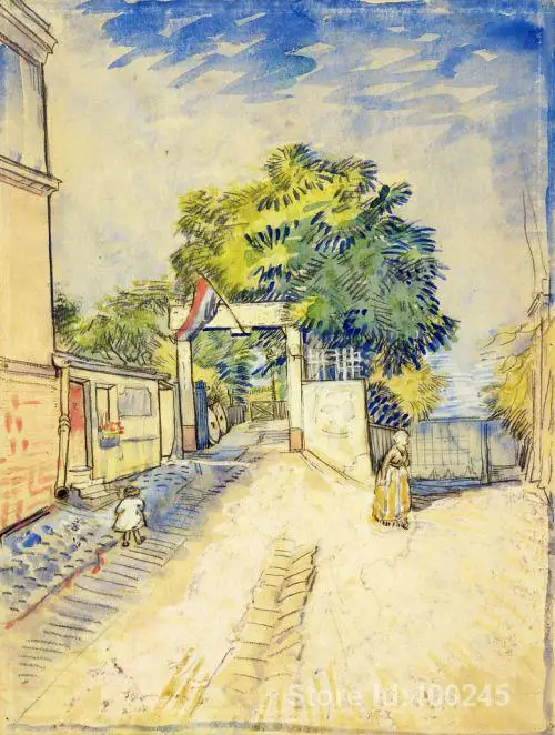 

Paintings by Vincent Van Gogh Entrance to the Moulin de la Galette wall art Hand painted High quality