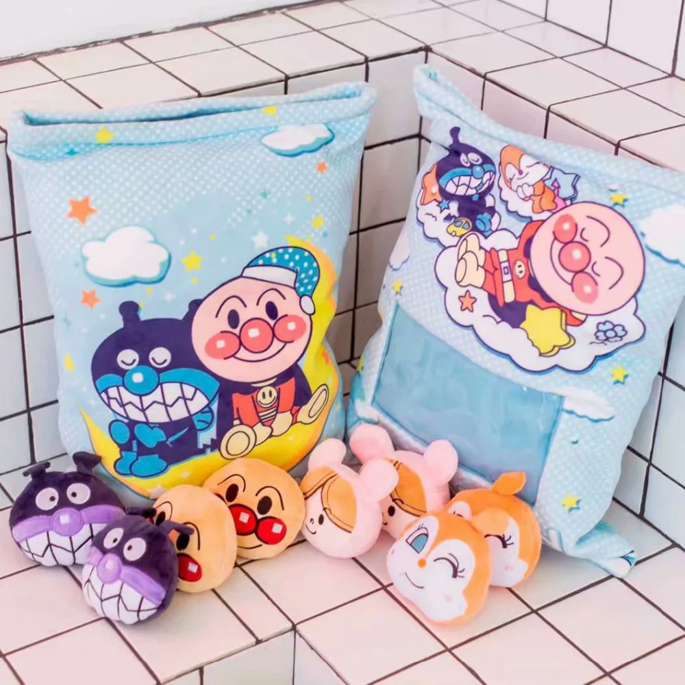 Candice guo плюшевая игрушка мягкая кукла мультфильм один мешок anpanman baikinman маленький