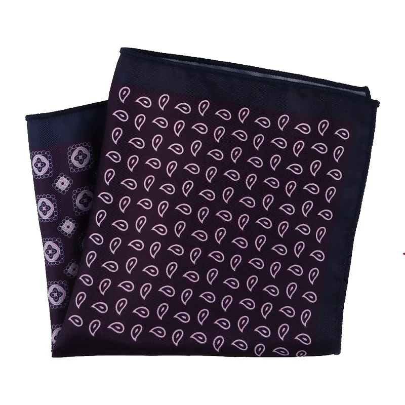MPK-125pocket square Портной Смит мужской платок Пейсли горошек цветочный принт носовой платок из полиэстера бизнес Карманный квадратный полотенце для сундуков подарки - Цвет: MPK-125pocket square