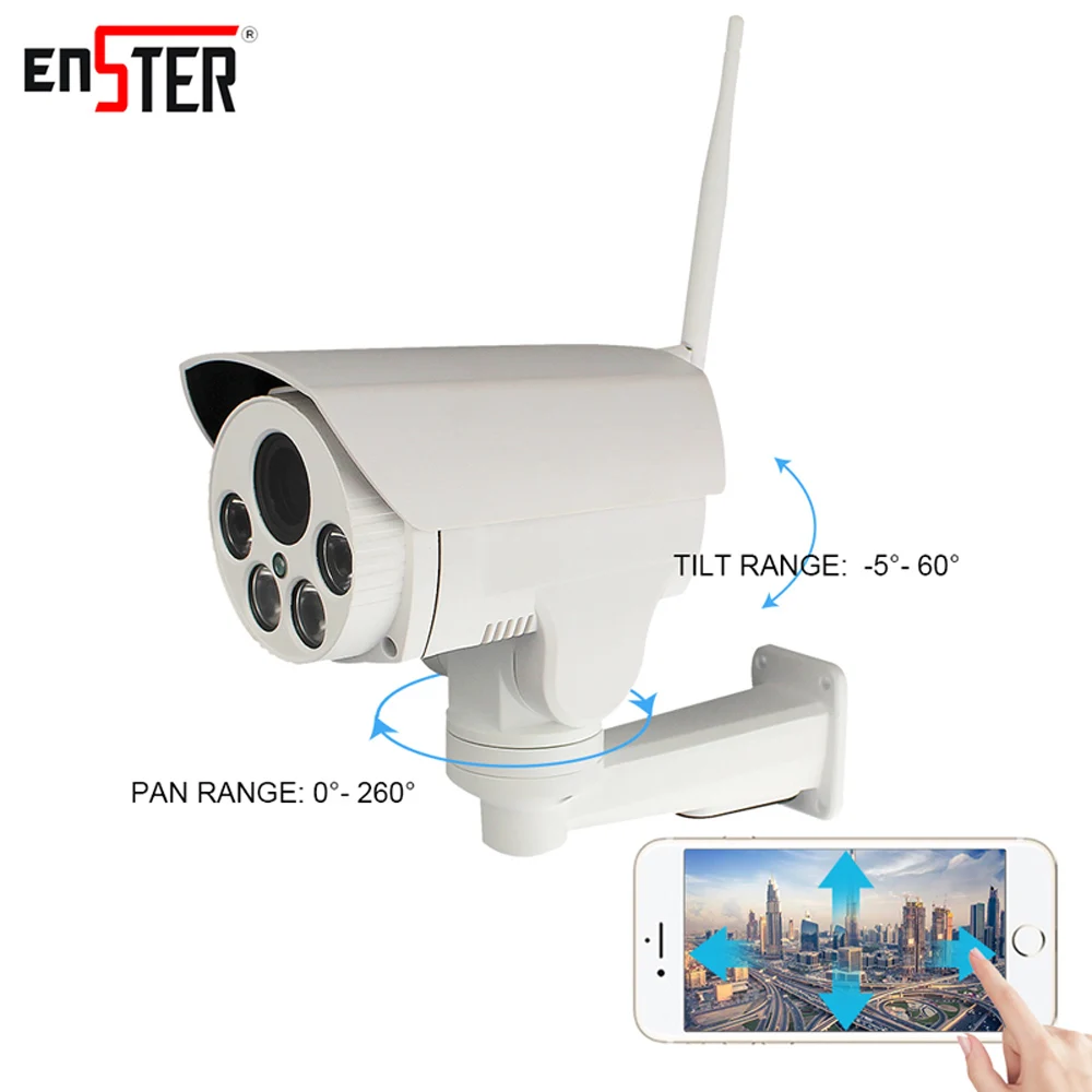 Enster PTZ Bullet ip камера Full HD 1080P беспроводная IP Камера с wi fi Авто Фокус 2МП onvif