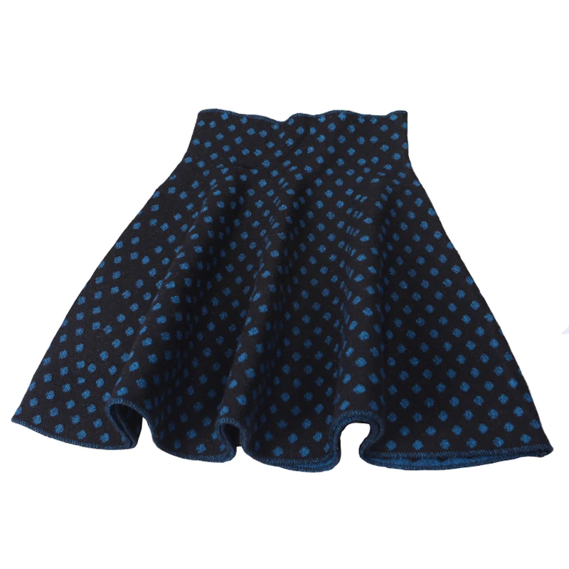 Детская юбка осенне зимняя трикотажная в горошек 3 цвета юбки для девочек пачки