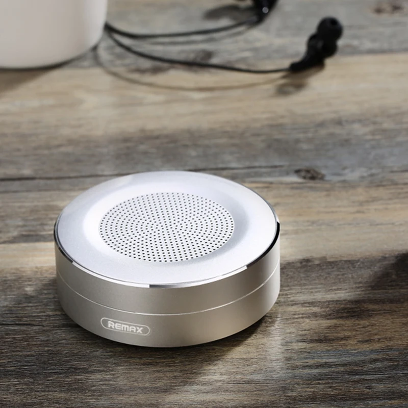 Беспроводная bluetooth колонка Remax портативная металлическая мини звуковая коробка с