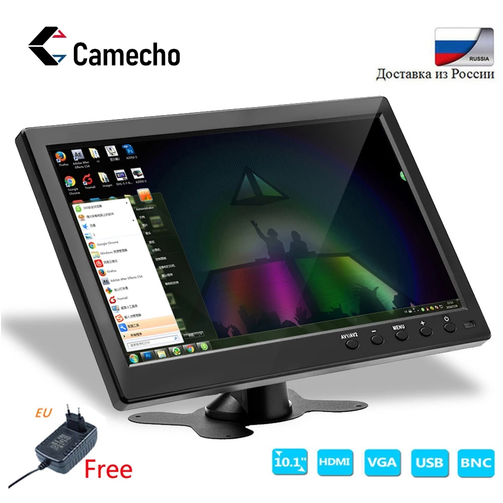 Camecho HD Автомобильный подголовник монитор TFT lcd HD цифровой экран HDMI/VGA/AV/USB/SD тонкое УФ покрытие ПК/ТВ/DVD плеер для мониторинга