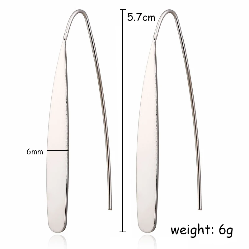 YAOLOGE Fashion Boho Gold Silver Color Leaf Long Earrings For Women Jewelry Prevent Allergy Wedding Engagement Party | Украшения и