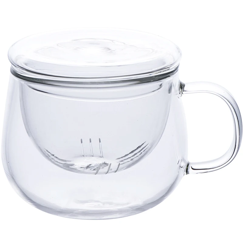 High borosilicate heat-resistant glass double deck water tea cup | Дом и сад