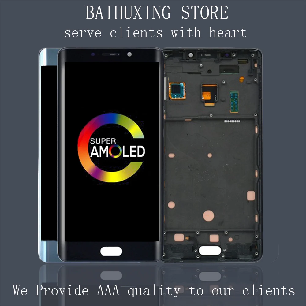 Amoled 5.7&quotOriginal For XIAOMI Mi Note 2 LCD Display Touch Screen with Frame Digitizer Xiaomi Note2 Replacement# | Мобильные