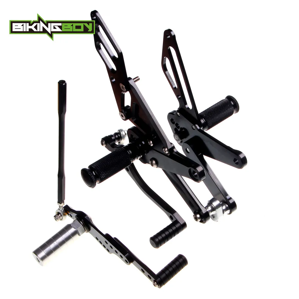 

BIKINGBOY Foot Pegs Rests Rear Sets For Yamaha YZF R1 04 05 06 07 08 09 10 11 12 13 14 Adjustable Rearsets Footpegs Pedals CNC