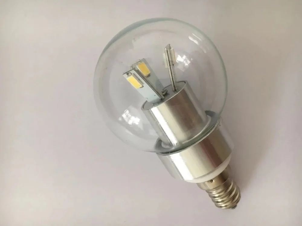 2 шт. LED 3 Вт E14 канделябр холодный белый 6000 К Диммируемый энергосберегающий