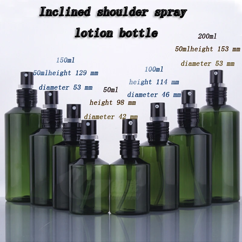 

Емкость 150ML3 0 шт./лот темно-зеленая бутылка, наклонная бутылка для лосьона с распылителем, новая бутылка