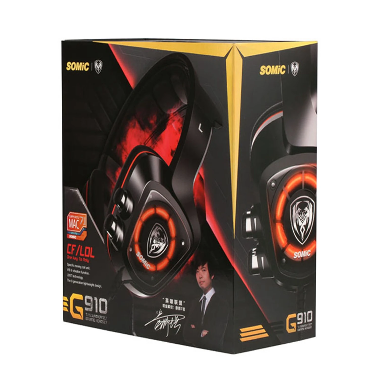 Лучшие предложения SOMiC G910 оригинальный USB 7 1 объемное звучание игровая гарнитура