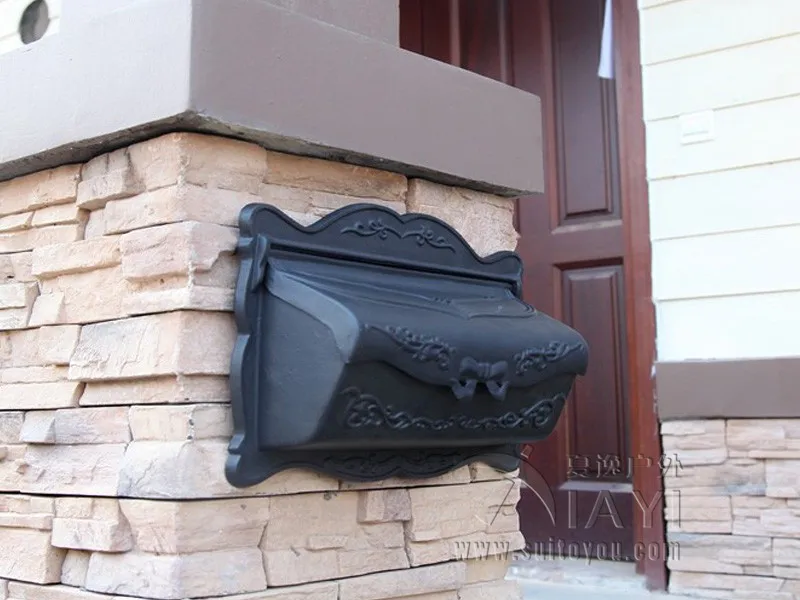 

Better Box Cast Aluminum Wall Mount Mail Box - Black