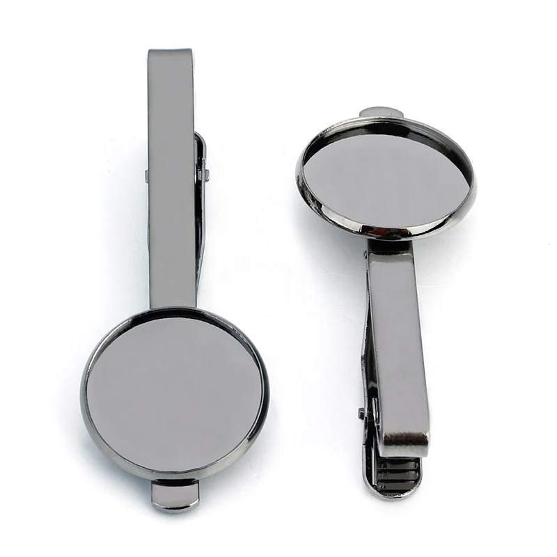 5 шт. медный серебристый цвет зажим для галстука с 16 18 20 мм круглые пустые Зажимы