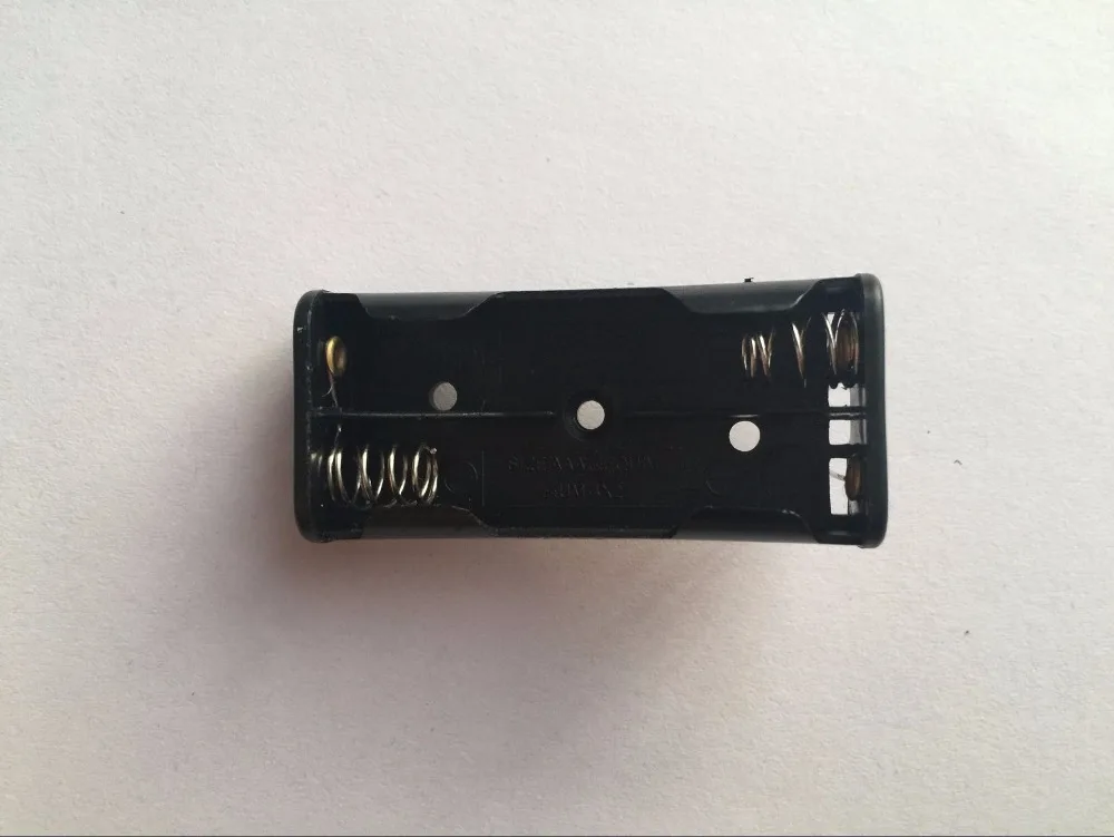 10 шт. пластиковый держатель для аккумулятора AAA 2X1.5V с чехлом на булавке черный