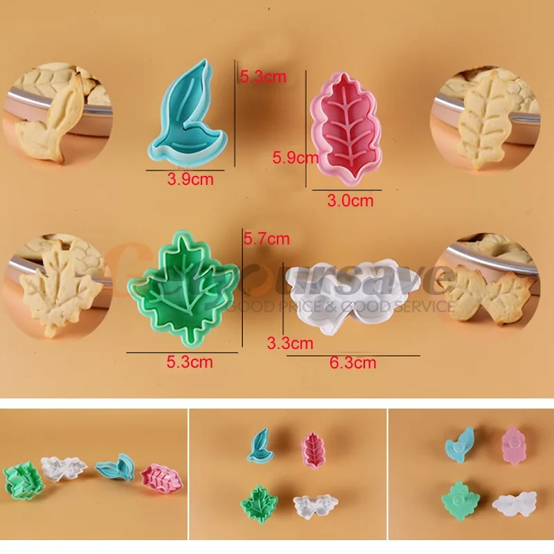 4 шт. осенний кленовый лист печенья резак выпечки бисквит мастика помадка торт