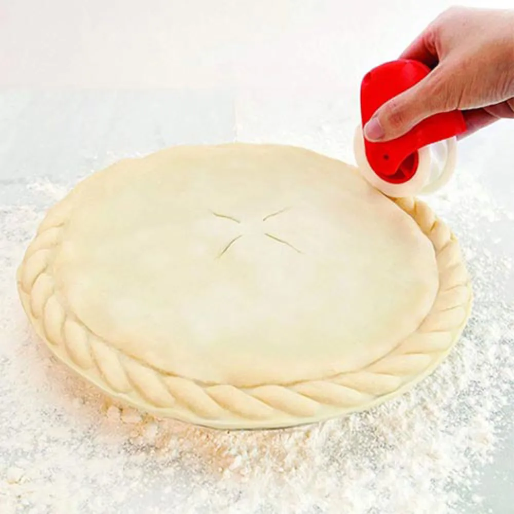 Pizza Pastry Lattice Cutter Pie Decoration Plastic Wheel Roller Cutting Tool Kitchen Supplies D9# |