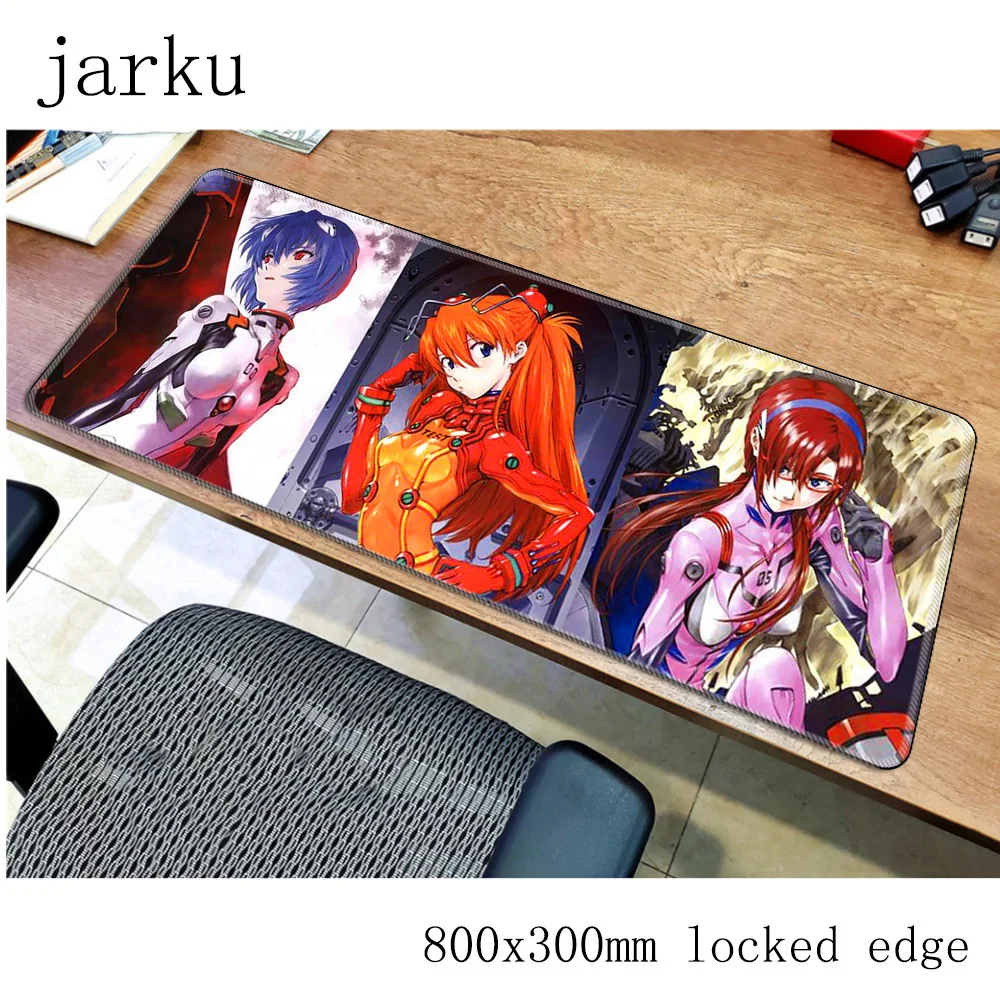 Коврик для мыши evangelion computador gamer mause, коврик 800x300X2 мм, большой коврик для мыши, эргономичный гаджет, офисный стол, коврики