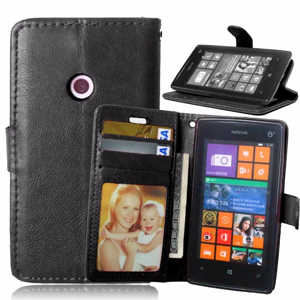 Для microsoft Nokia Lumia 520 чехол одноцветное цвет кожа Чехол Мода слот для карты Стенд