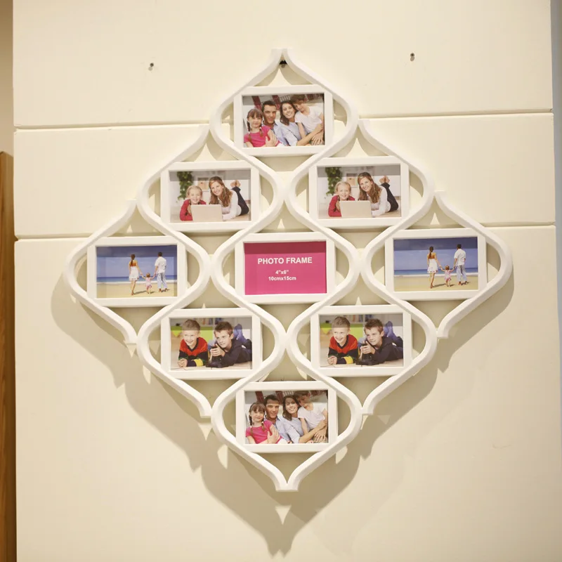 Современная фоторамка с множеством картин потертый настенный подвесной декор