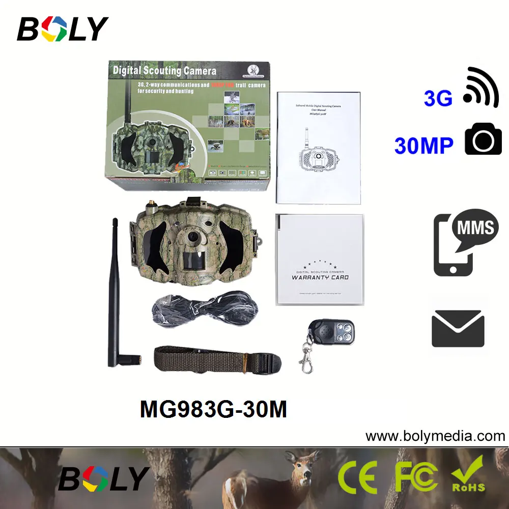 Следовая камера 3g Bolyguard 30MP 1080P GSM фото ловушка поддержка 3g 2G без свечения 940nm светодиодный 100ft обнаружения беспроводной охотничья камера