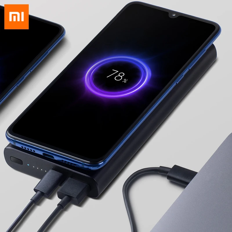 Оригинальное Беспроводное зарядное устройство Xiaomi 10000 мАч USB Type-C Mi Быстрое