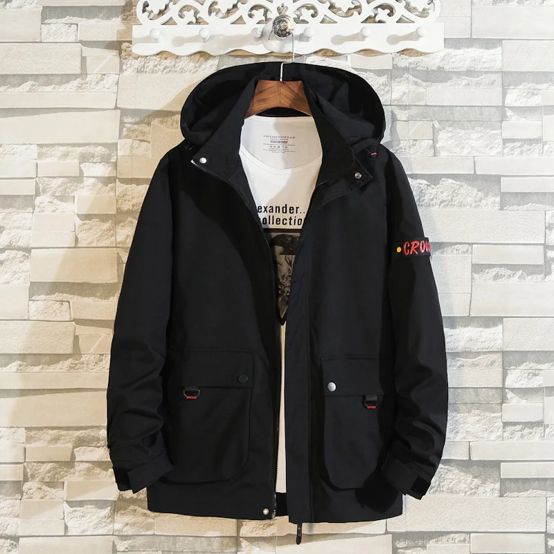 Куртка бомбер мужская с капюшоном на молнии батальных размеров 8XL/7XL|Мужские