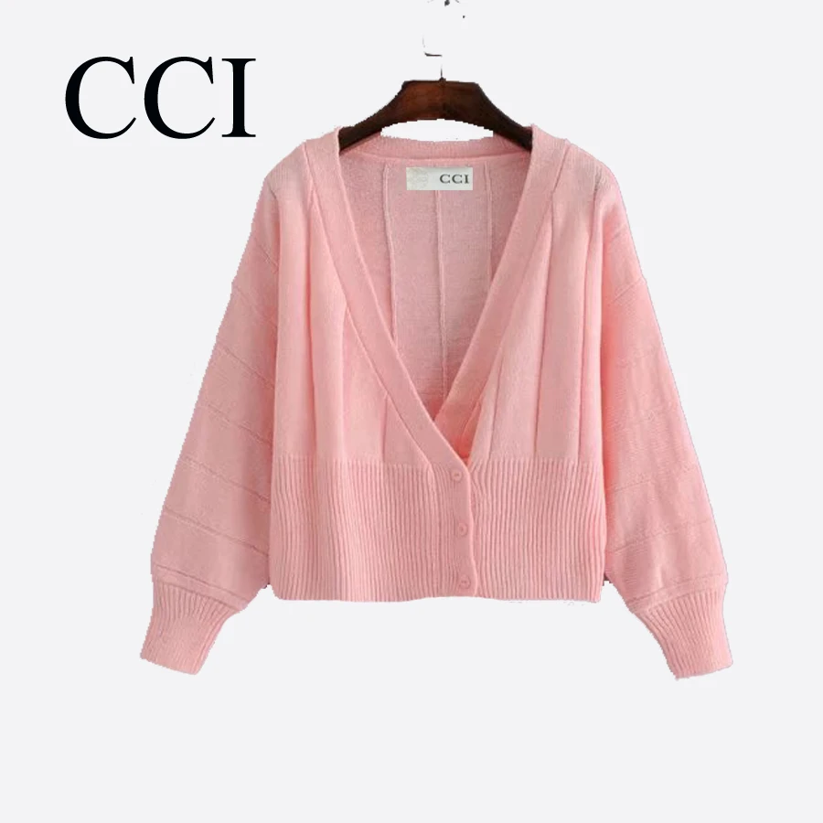 CCI Mohair Sweater Women Cardigan Knitted Coat Long Sleeve Female Casual V-Neck Woman Cardigans Tops Femme cci424-45 |