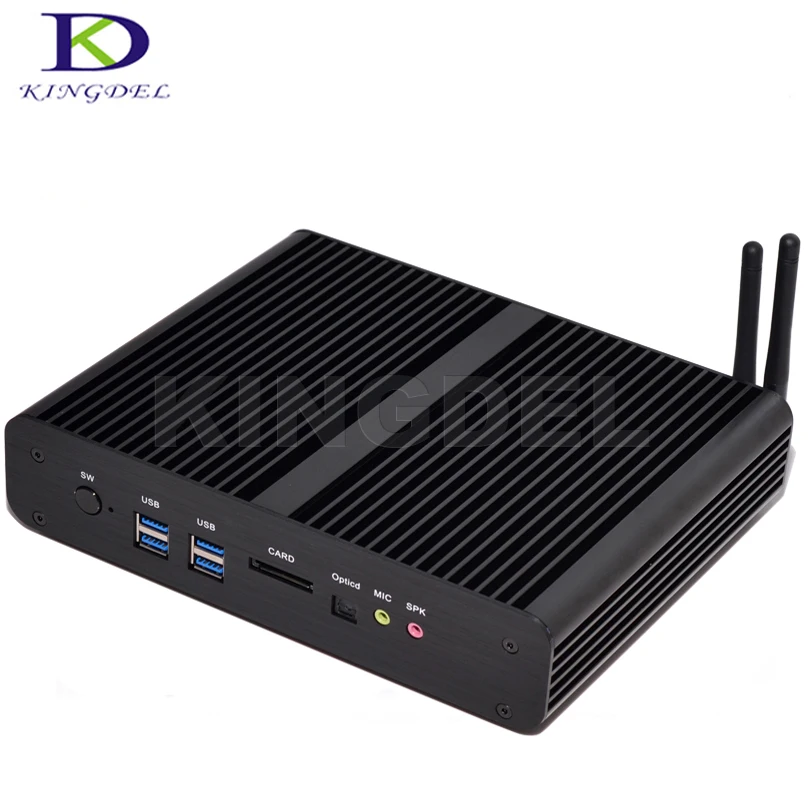 Windows10 Intel 4th Mini itx PC i7 4500U/4510U 16/512 HTPC Безвентиляторный Компьютер Ultra HD 4K 2 * Gigabit LAN + HDMI